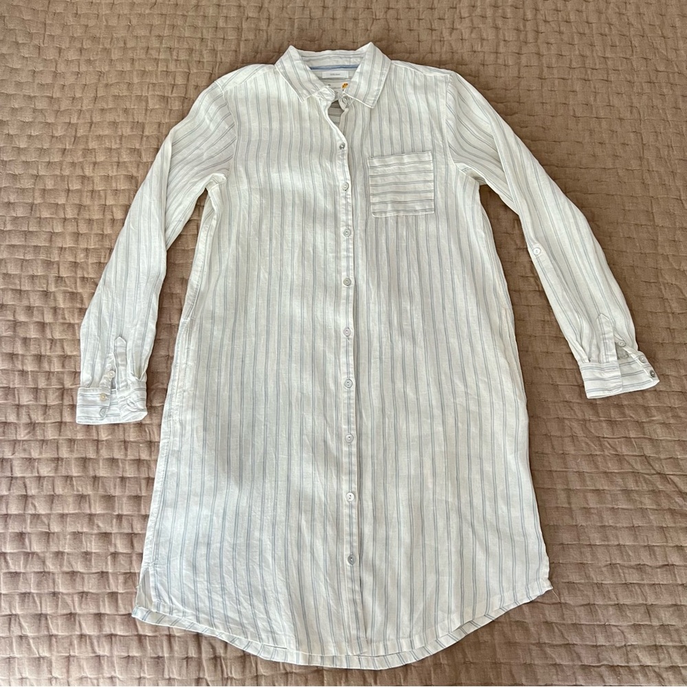 C&C California Striped Linen Shirt Dress Tunic size Small